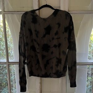 Black and Gray Tie-Dye Sweater